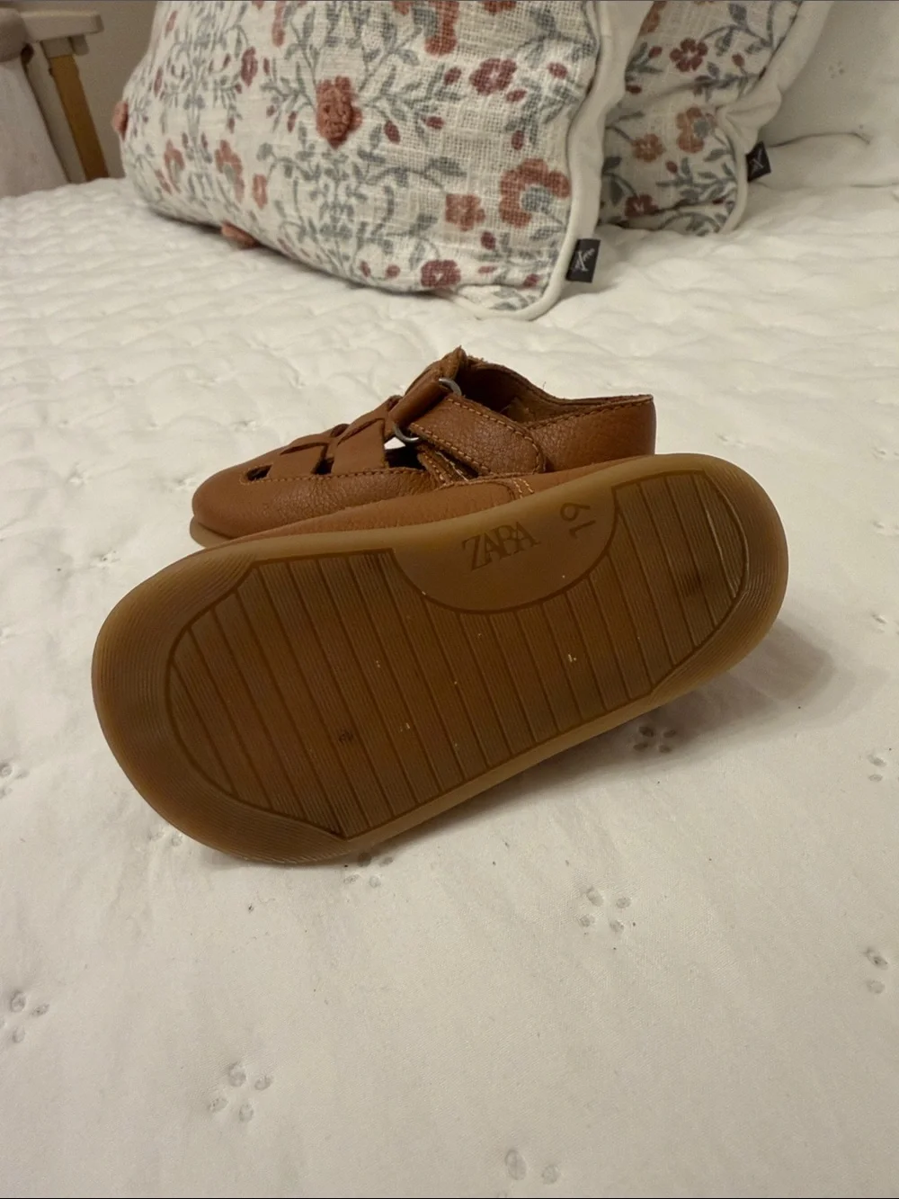 Zara Tan Brown Kids Fisherman Sandals